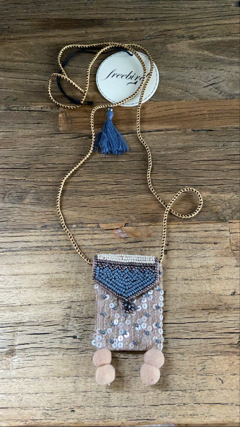 Inka Necklace Pouch / Grey