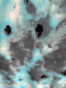 Ulla Dress in Blue-Green Tie-Dye Print