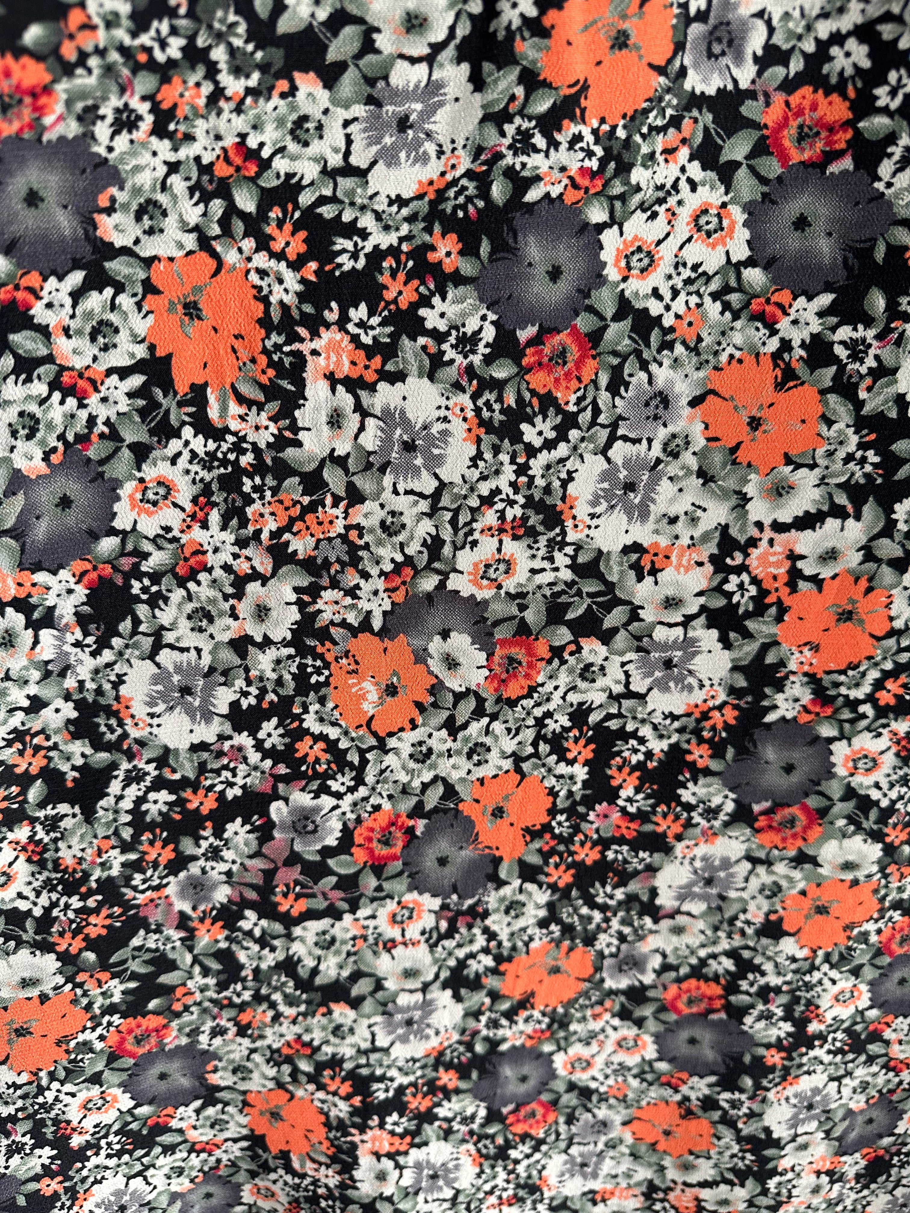 Ulla Dress in Floral Black / Red Summer Print