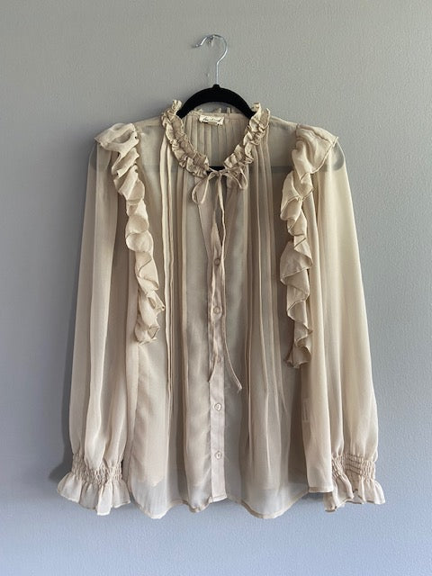 Rua Ruffle Top in Earth Color