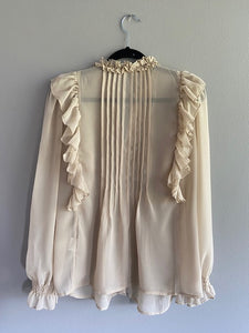 Rua Ruffle Top in Earth Color