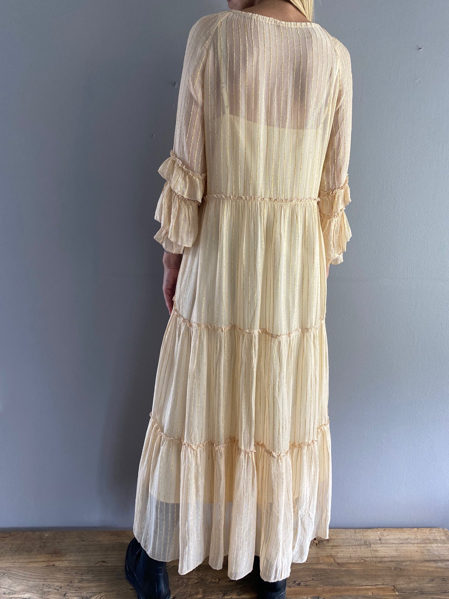 Rita Lurex Dress Gold Color