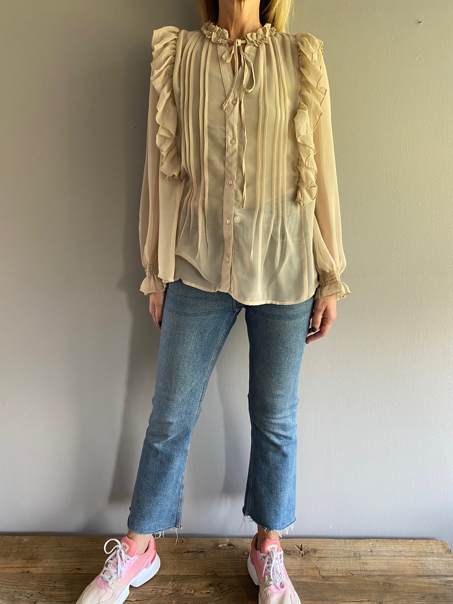 Rua Ruffle Top in Earth Color