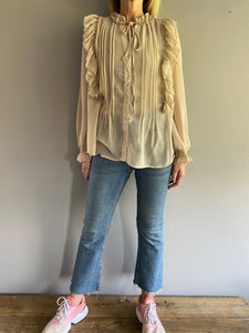 Rua Ruffle Top in Earth Color