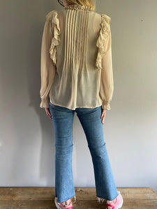 Rua Ruffle Top in Earth Color