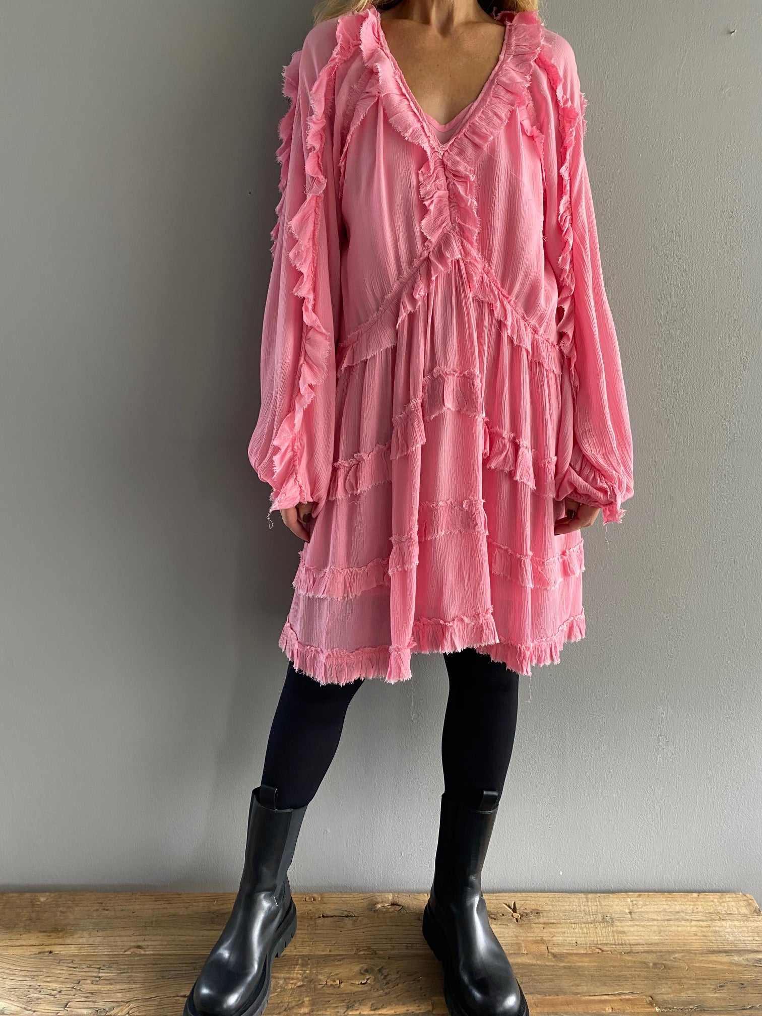 Kia frayed edge dress