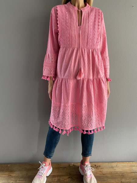 ワンピース Cotton lace ribbon dress cotton lace ribbon dress – BUNNY APARTMENT