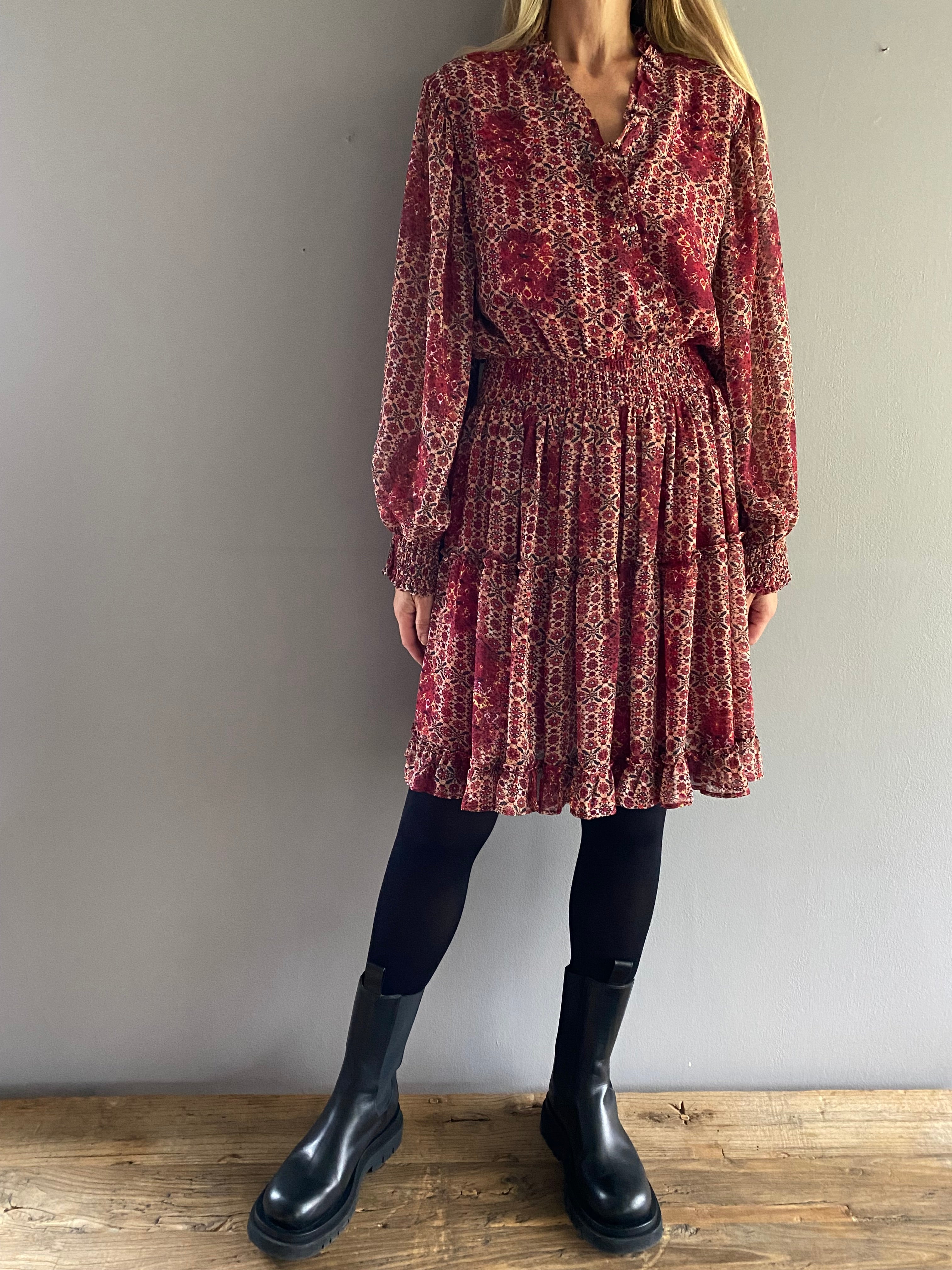 Karin Dress Red Print