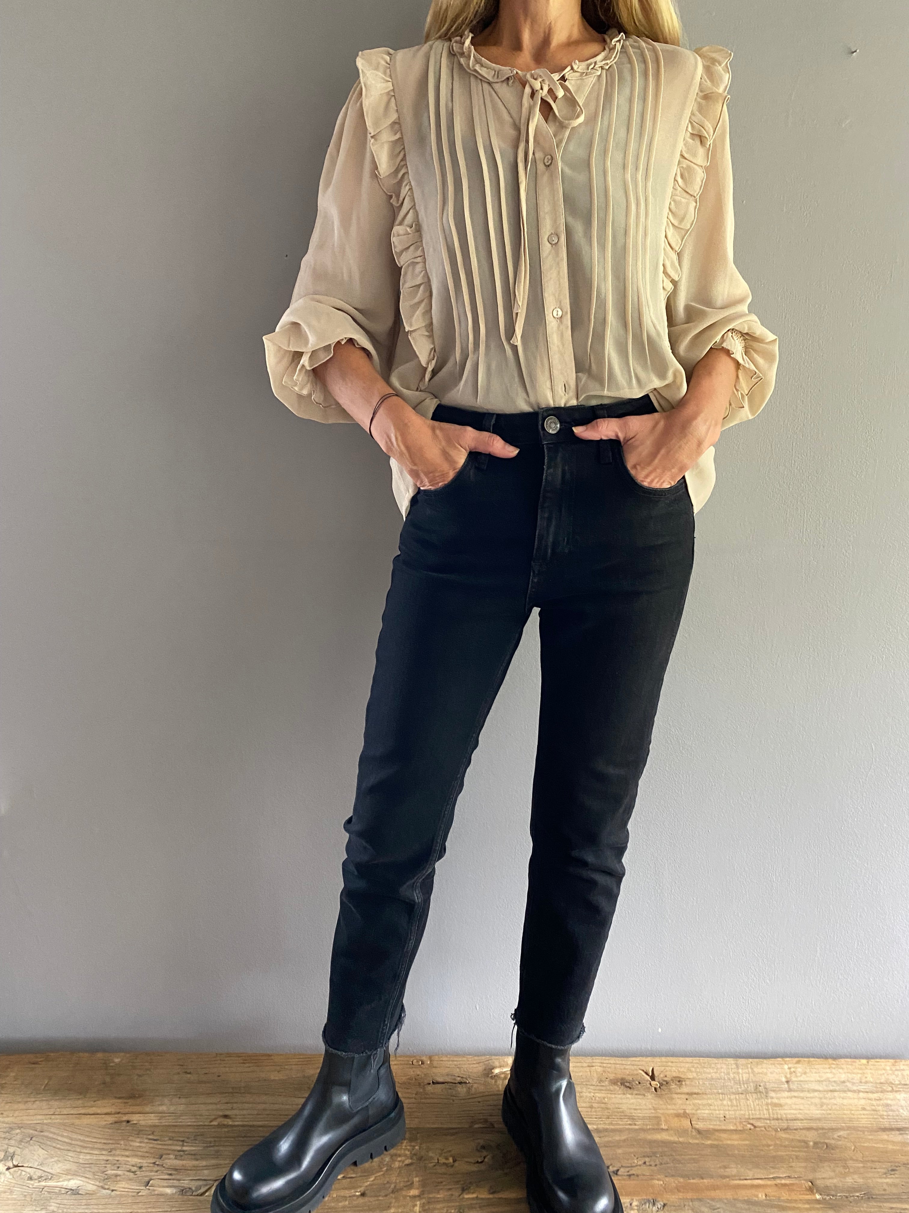 Rua Ruffle Top in Earth Color